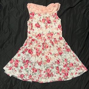 Pink and White Floral Lyrical Dance Costume